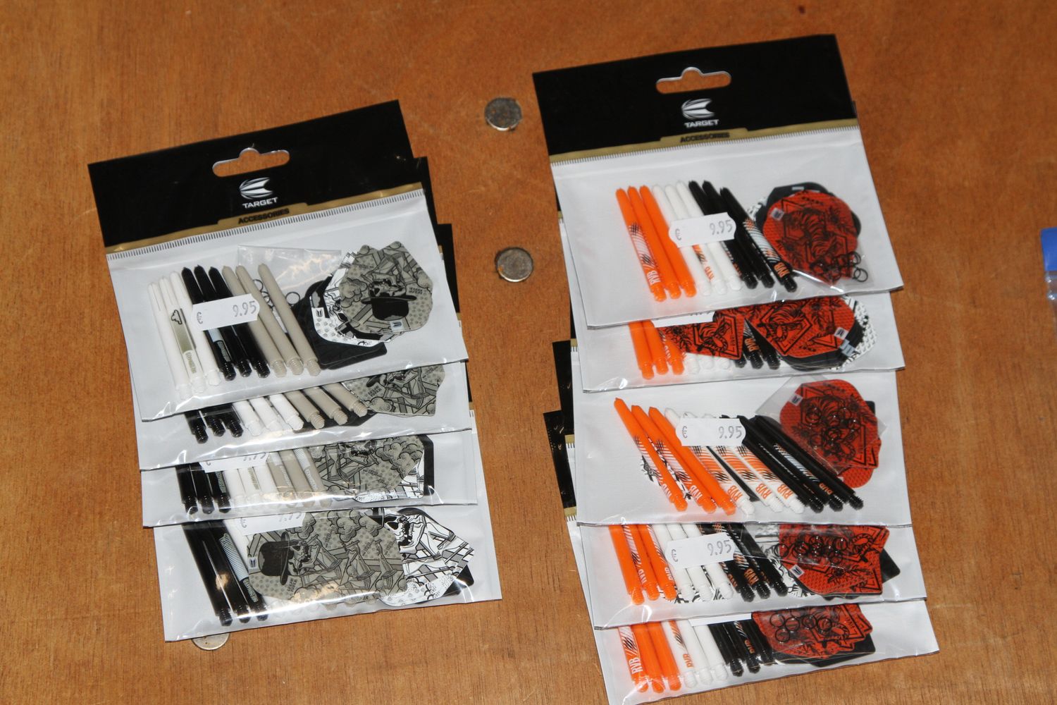 Kavel 17 100 micron, Flight and Shaft Kit Medium, 9 sets van 9 stuks.