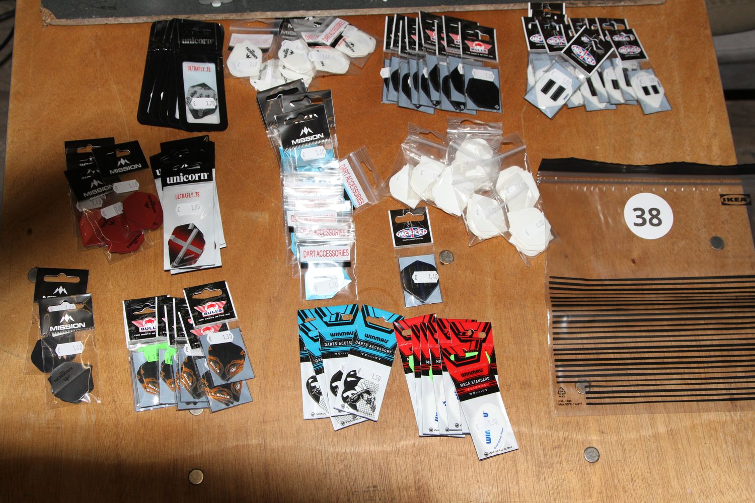 Kavel 38, 180 Micron, 150 Micron, 100 Micron, 75 Micron, Verschillende vormen, 100 sets van 3 stuks