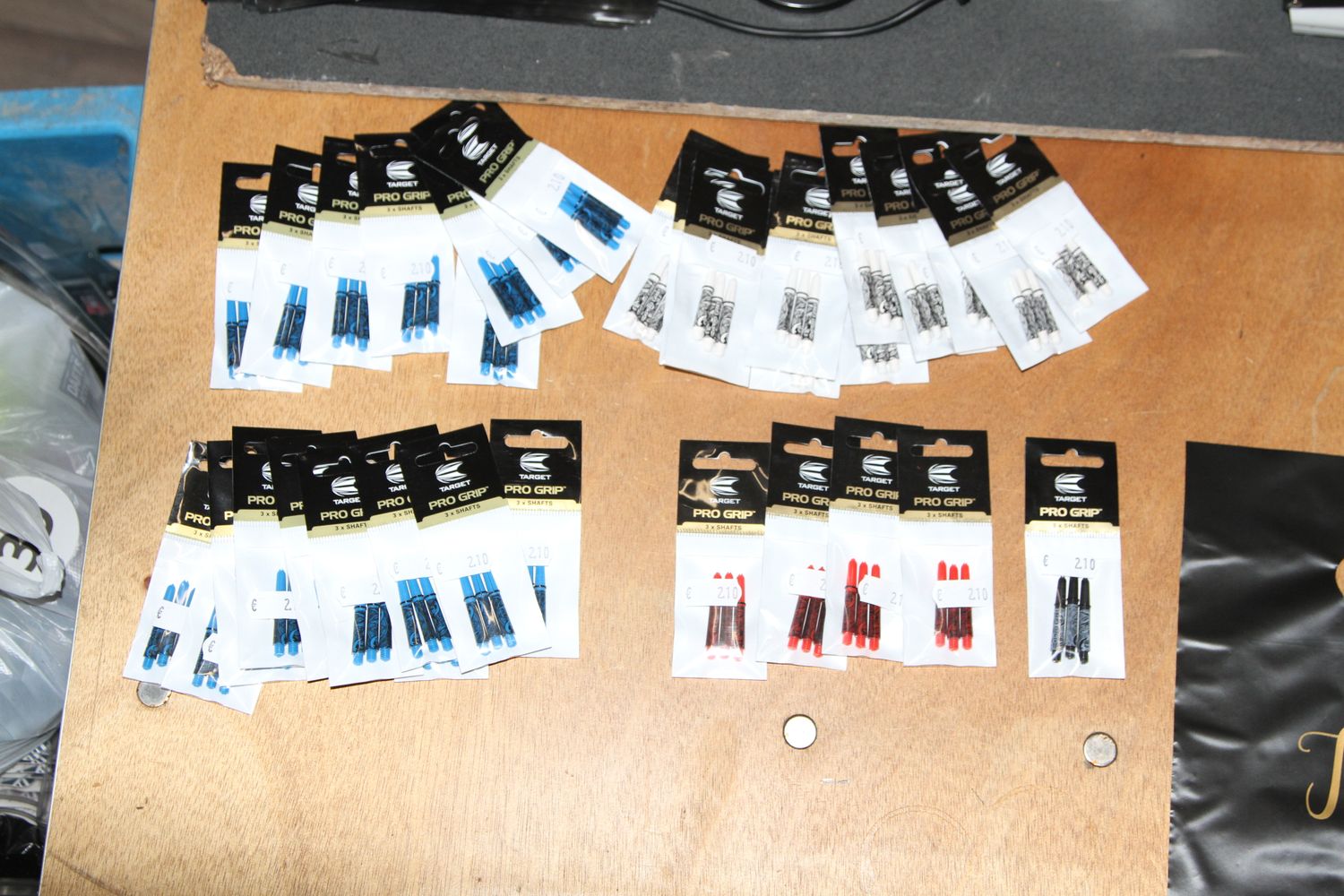 Kavel 64 pro grip short INK Zwat, Rood, Blauw, Wit, 38 sets van 3 stuks