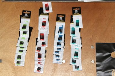 Kavel 68, pro grip Intermediate, SERA Zwat&amp;Rood, Zwart&amp;Aqua, Zwart&amp;Blauw, Zwart&amp;lime 40 sets van 3 stuks