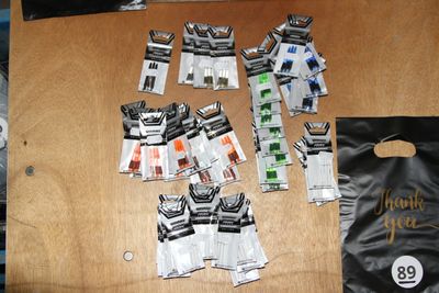 Kavel 89, Prism, Inter, Zwart, Oranje, Wit, Smook, Groen, Blauw 57 Sets van 3 Stuks