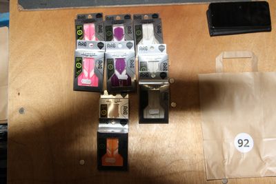 Kavel 92,  Axe, Small, Standard, Roze, Paars, Oranje, Transparant, 9 Sets van 3 Stuks