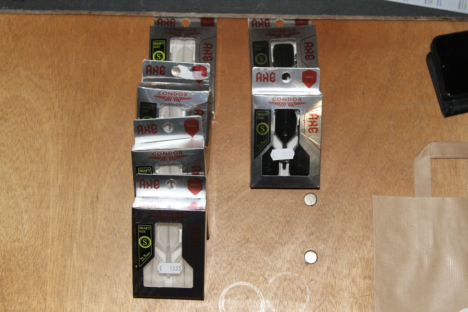 Kavel 99,  Axe, Small, Small, Tansparant, Zwart, 6 Sets van 3 Stuks