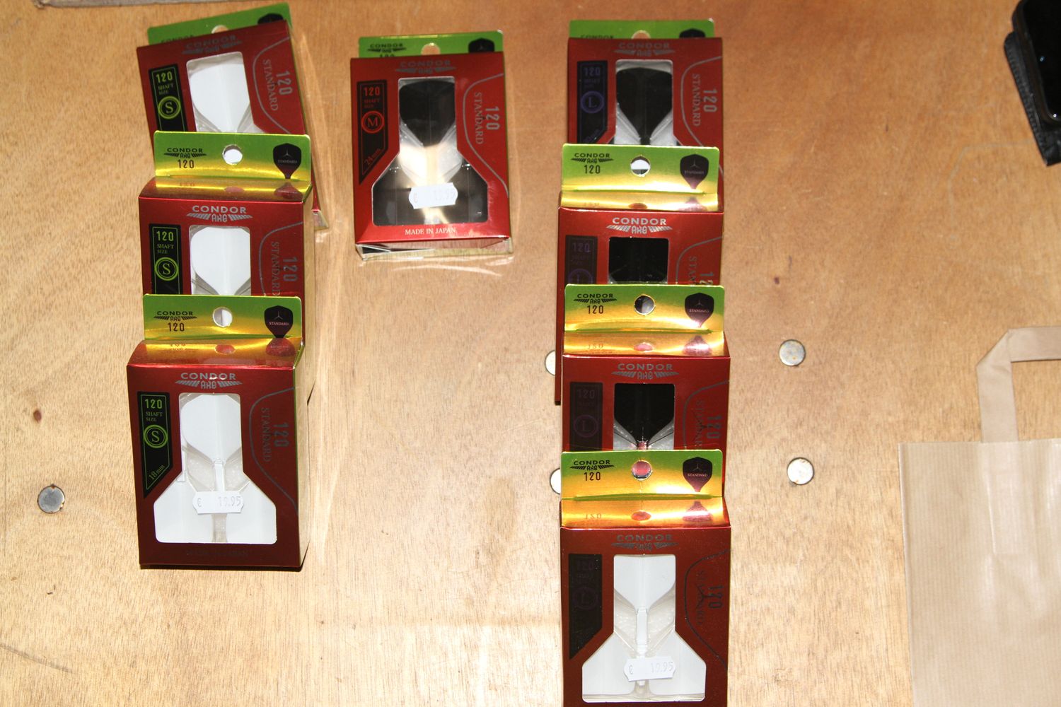 Kavel 106, Axe, Small, Meduim, Large, 120 Std, 8 Sets van 3 Stuks