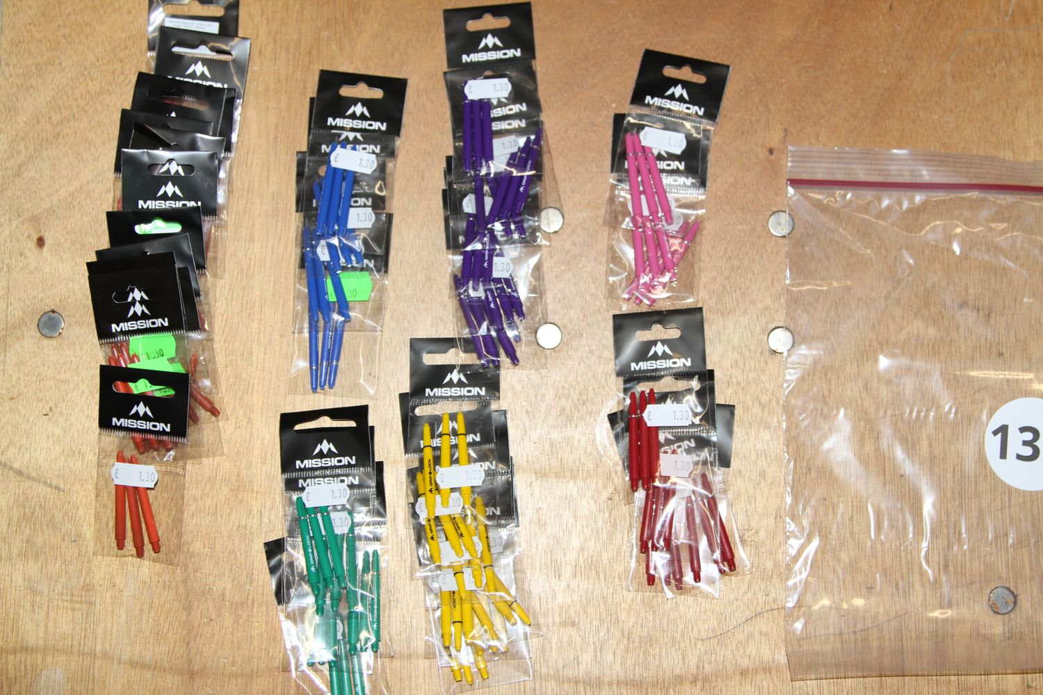 Kavel 132,  Grip-lock, Medium, Paars, Rood, Blauw,Geel,Groen, Roze,Oranje, Grijs 52 Sets van 3 Stuks