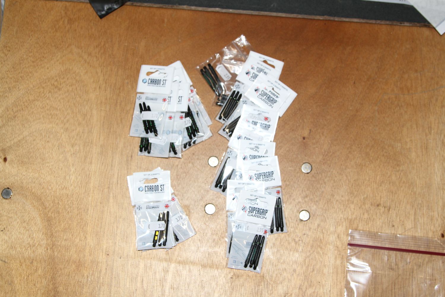 Kavel 141,  Carbon, Midi, Zwart-Rood, Zwart-Groen, Zwart-Zilver, Zwart-Blauw 25 Sets van 3 Stuks