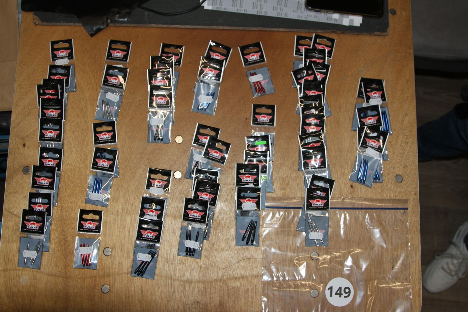 Kavel 149,  Avator, Simplex Alu. Short, Inbetween, Medium, Zilver, Blauw, Rood, Zwart,  60 Sets van 3 Stuks