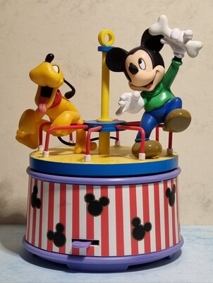 Speeldoosje," Merrily We Go Around", Mickey &amp; Pluto, Mickey Mouse, Enesco