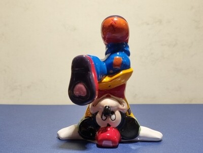 Beeldje, Mickey Clown on Head, Mickey Mouse, Enesco