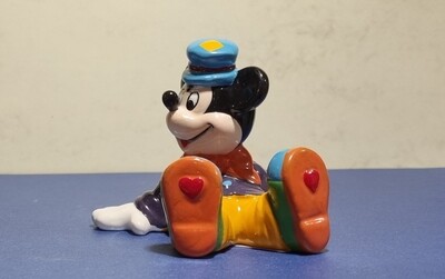 Beeldje, Mickey Clown Sitting Figurine, Mickey Mouse, Enesco