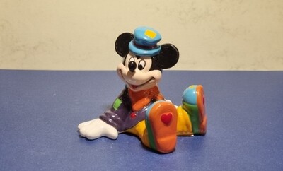 Beeldje, Mickey Clown Sitting Figurine, Mickey Mouse, Enesco