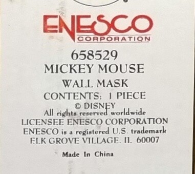 Muurdecoratie, Mickey  Wall Mask