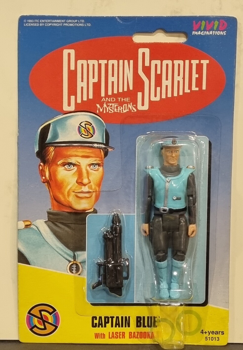 Actiefiguur, Captain Blue with laser bazooka, Captain Scarlet and the Mysterons