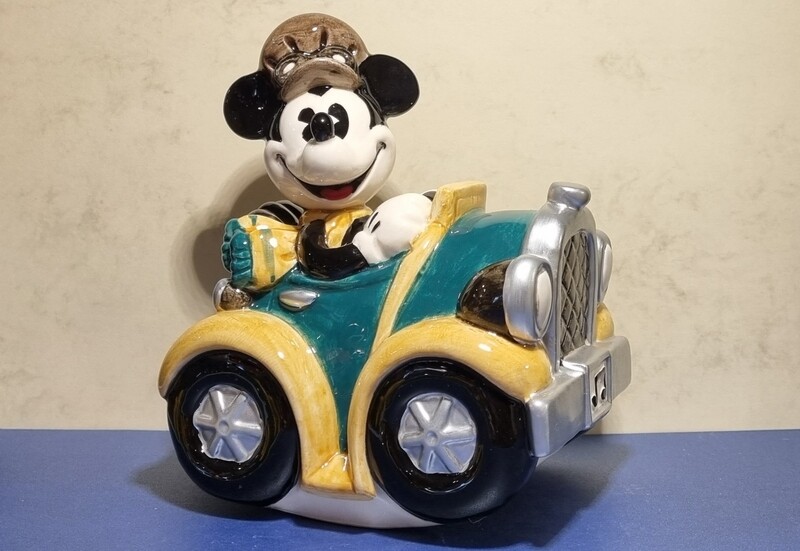 Speeldoosje, Mickey Drive In Car, Mickey Mouse, Enesco 