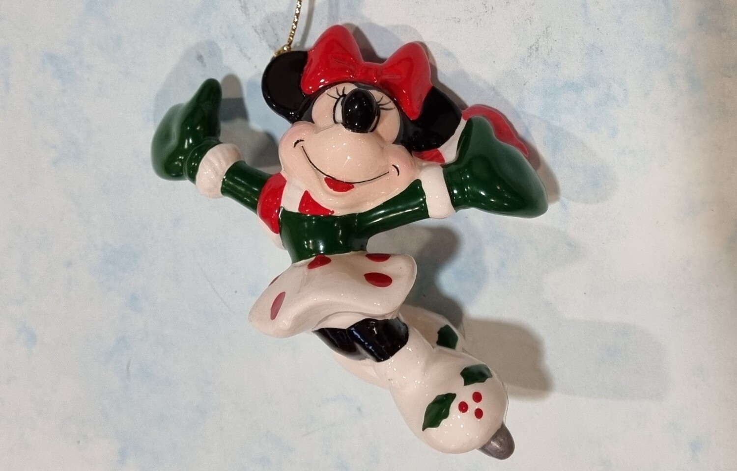 Hangend Ornament, Minnie Skating, Minnie Mouse, Enesco 