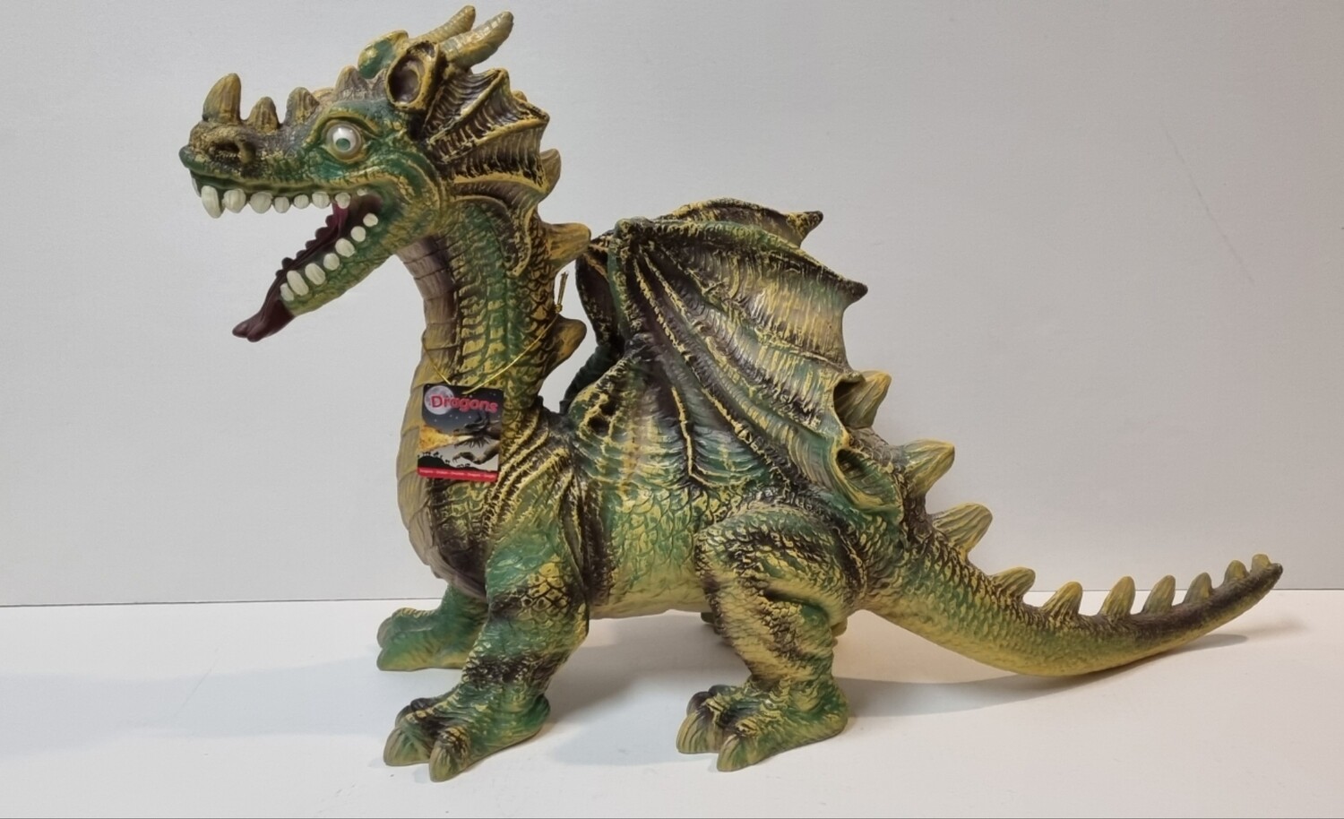 Draak, Dragon, Groot (70x45 cm), Groen 