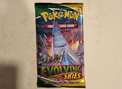 Boosterpack, Sword & Shield, Evolving Skies, Pokémon, 10 game cards