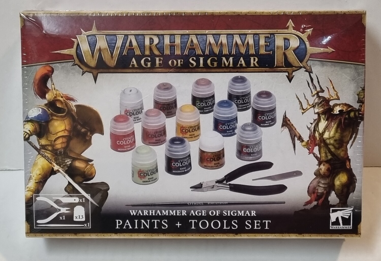 Warhammer, Age of Sigmar, 80-17, Paints + Tools Set