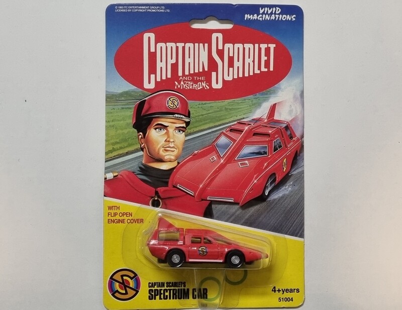 Captain Scarlet&#39;s Spectrum Car with flip open engine cover, Captain Scarlet and the Mysterions