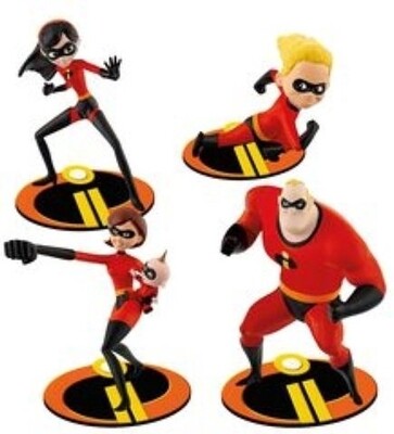 Figuren Set, Violet, Jack-Jack, Elastigirl, Mr. Incredible, Dash, Incredibles 2