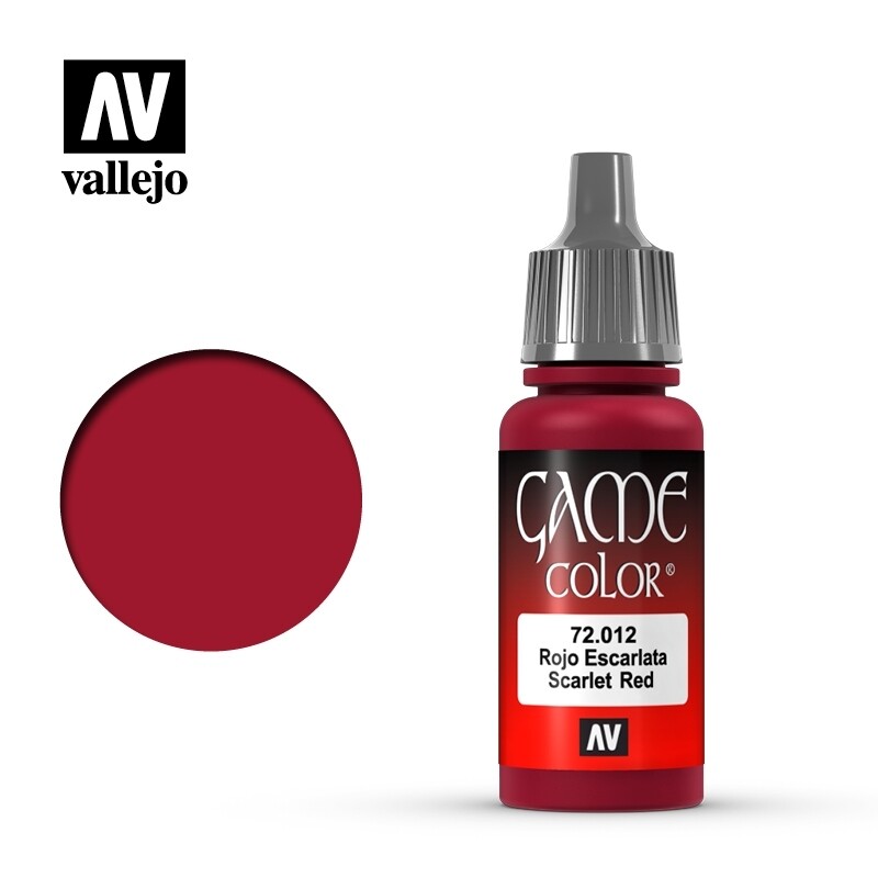Vallejo, Game Color, 72.012, Scarlet Red, 17 ml