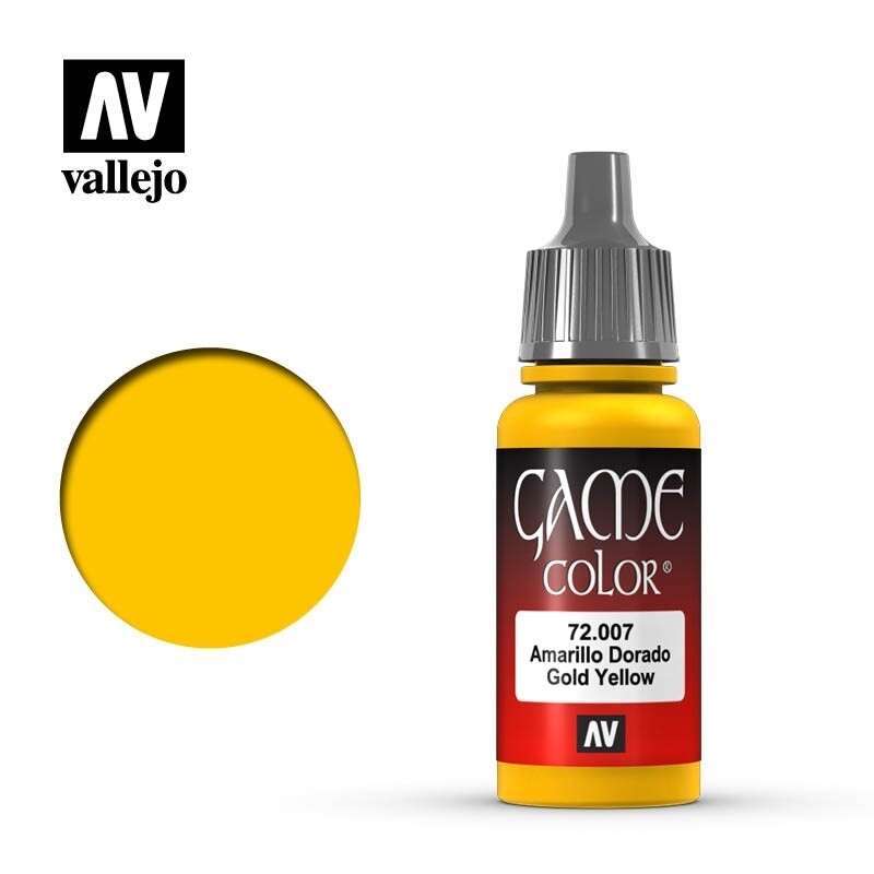 Vallejo, Game Color, 72.007, Gold Yellow, 17 ml
