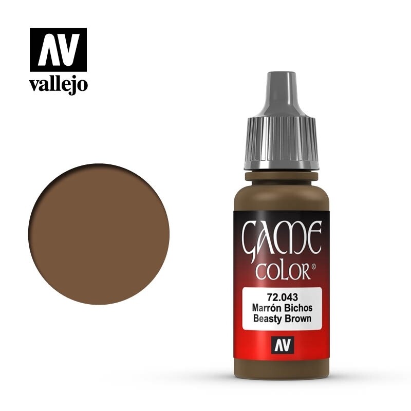 Vallejo, Game Color, 72.043, Beasty Brown, 17 ml