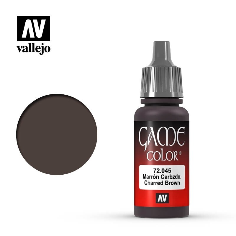 Vallejo, Game Color, 72.045, Charred Brown, 17 ml 