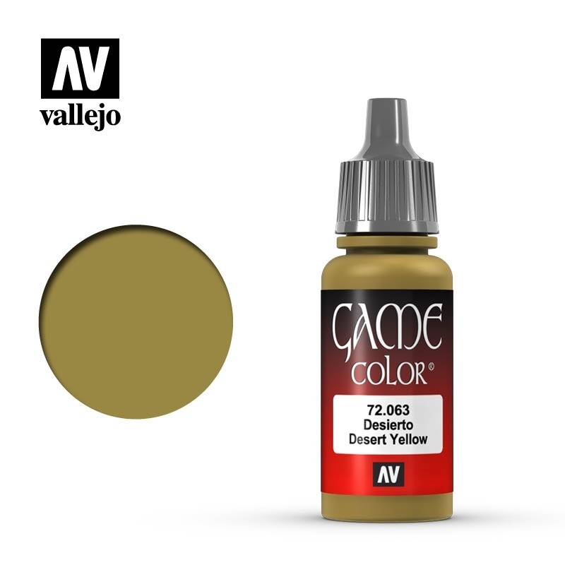 Vallejo, Game Color, 72.063, Desert Yellow, 17 ml