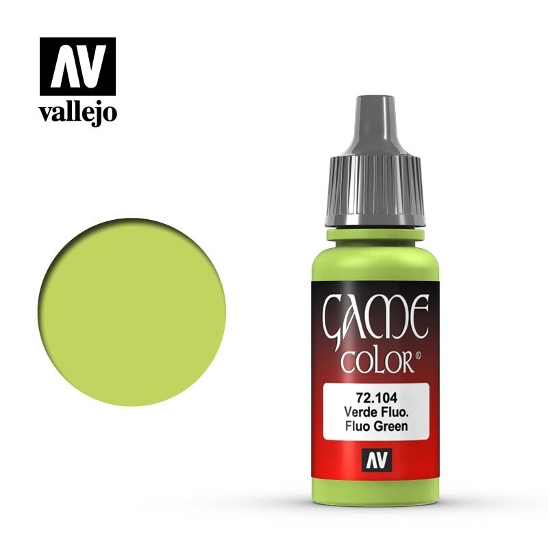 Vallejo, Game Color, 72.104, Fluo Green, 17 ml