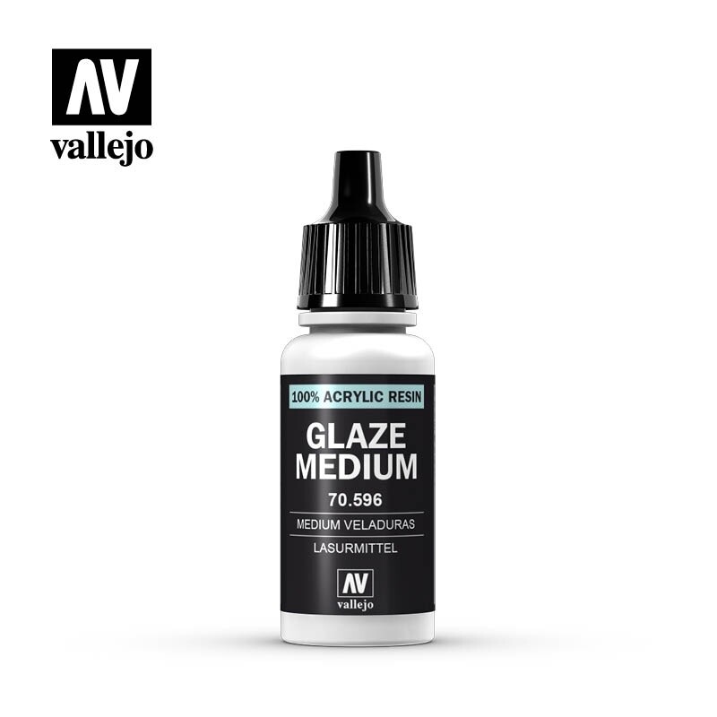Vallejo, Game Color, 70.596,  Glaze Medium, 100% Acrylic Resin, 17 ml