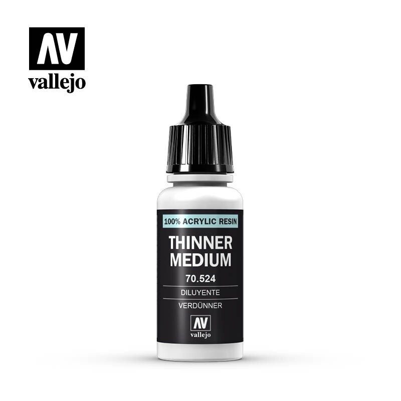 Vallejo, Game Color, Thinner Medium, 100% Acrylic Resin, 17 ml