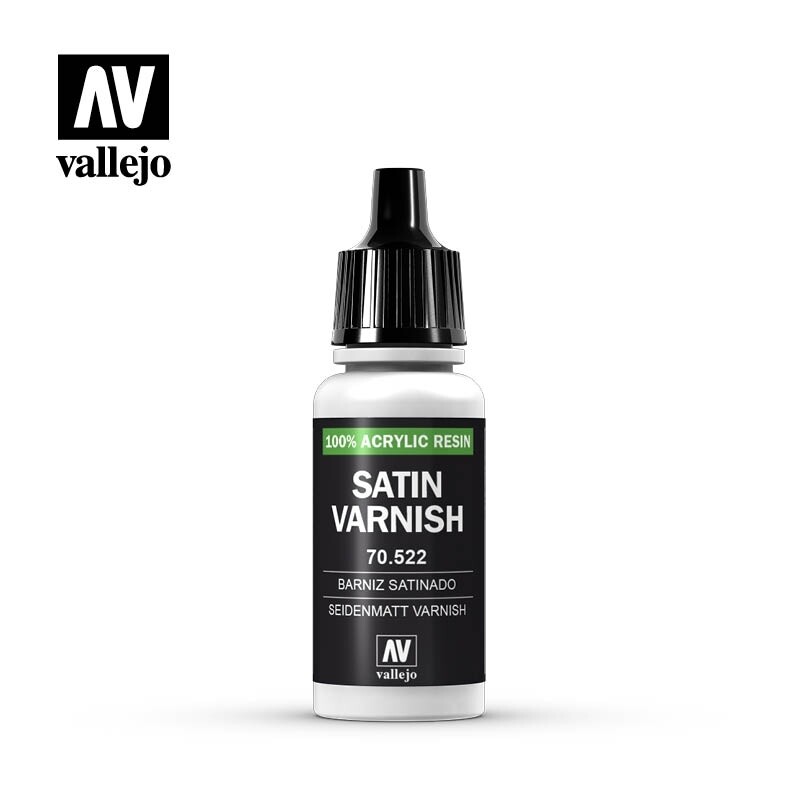 Vallejo, Game Color, Satin Varnish, 100% Acrylic Resin, 17 ml