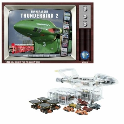 Modelbouw, Transparant Thunderbird 2, Modelkit nr. AIP-10010, Scale 1:350, The Thunderbirds 