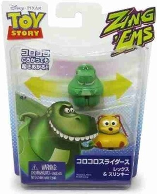 Zing Ems, Mini Rollende Figuurtjes,  Rex en Slinky, Toy Story, Mattel