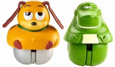 Zing Ems, Mini Rollende Figuurtjes,  Rex en Slinky, Toy Story, Mattel