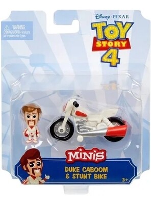 Mini Figuurtjes, Minis, Duke Caboom met stunt motor, Toy Story 4, Mattel 