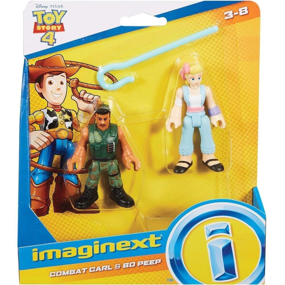 Actiefiguren, Bo Peep en Combat Carl, 7 cm, Toy Story 4, Imaginext