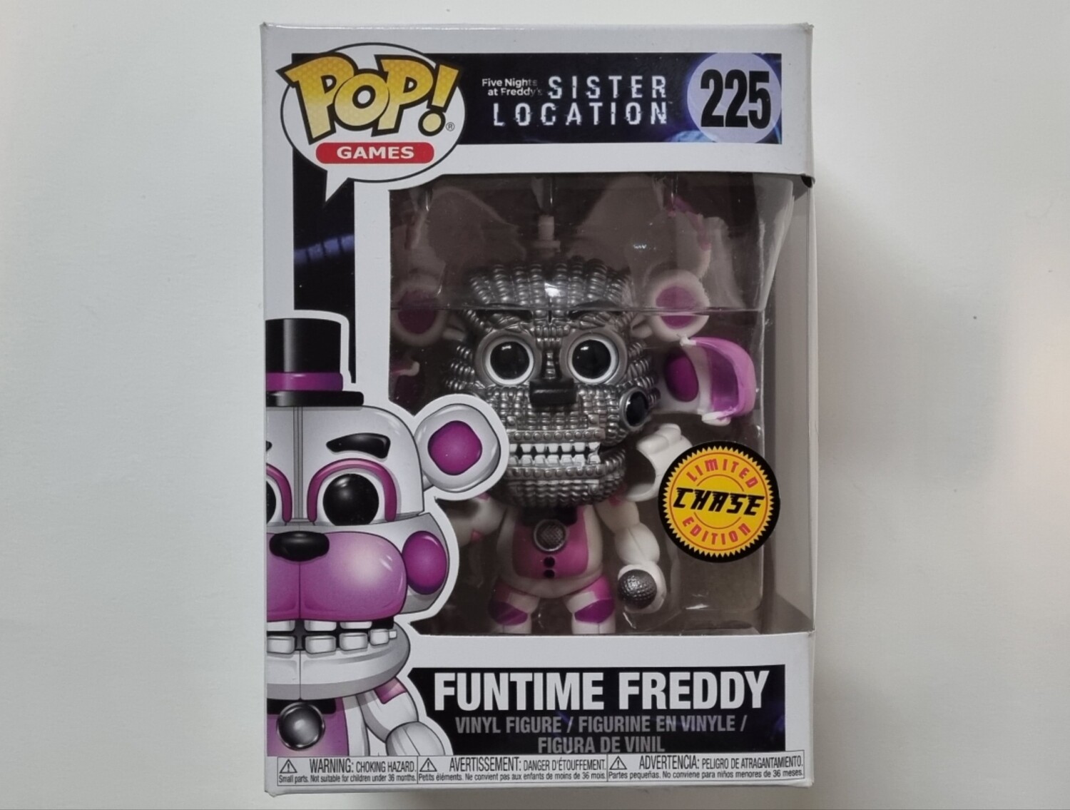 Funko Pop!, Funtime Freddy, Chase Limited Edition, #225, Games, Five Nights at Freddy's Sister Location (FNAF)