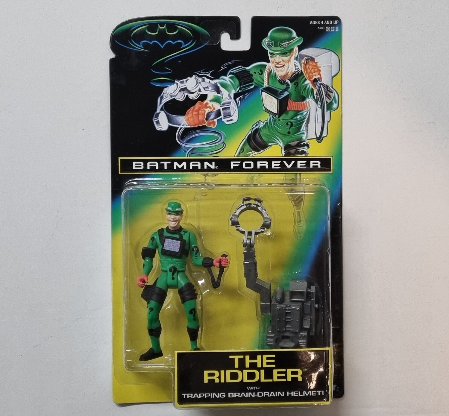 Actiefiguur, The Riddler with Trapping Brain-Drain Helmet, Batman Forever, Kenner