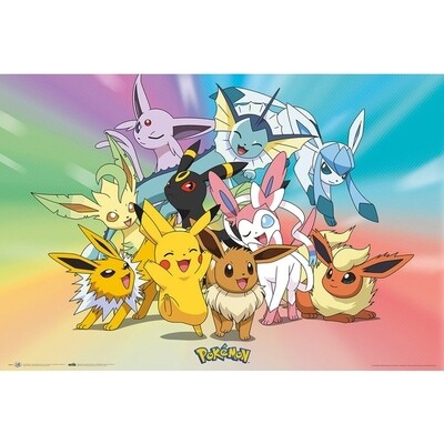 Poster,  Pokémon, EEVEE Evolutions, Gotta Catch Them All, P01