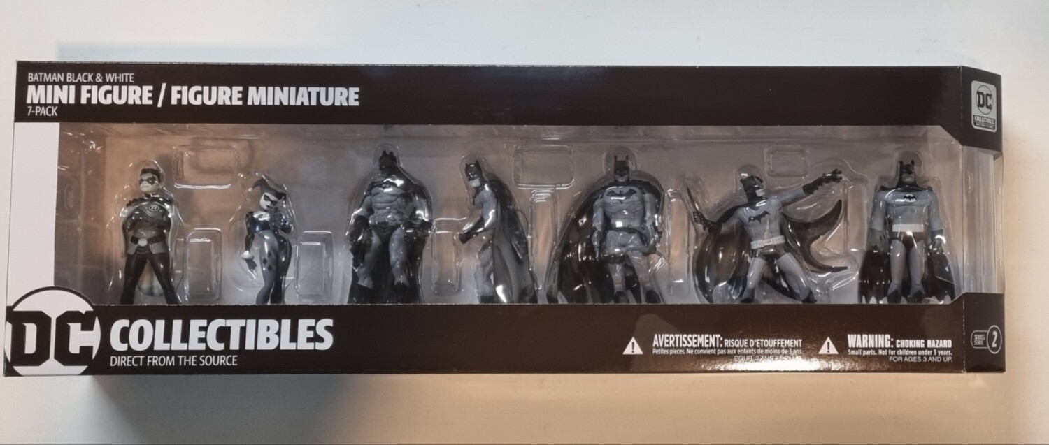 PVC Mini Figure 7-Pack Box Set, Batman Black & White