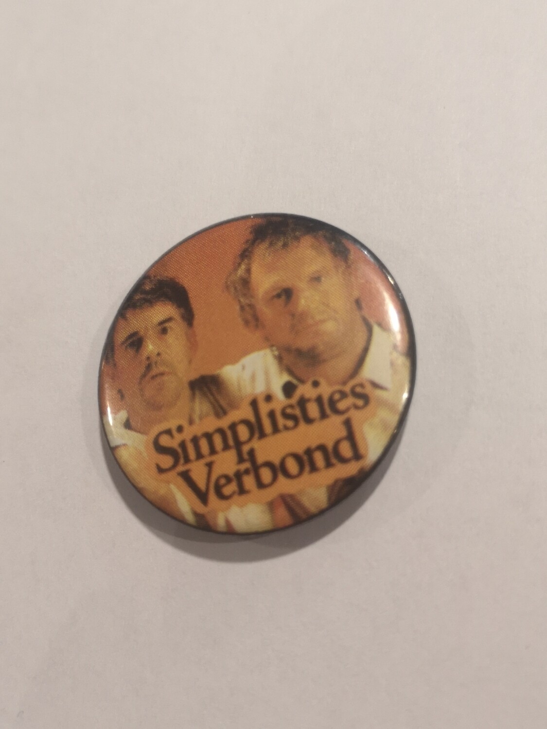 Mini button, Simplisties Verbond, Kees van Kooten en Wim de Bie