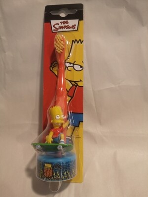 Kindertandenborstel met houder, Bart op skateboard, The Simpsons