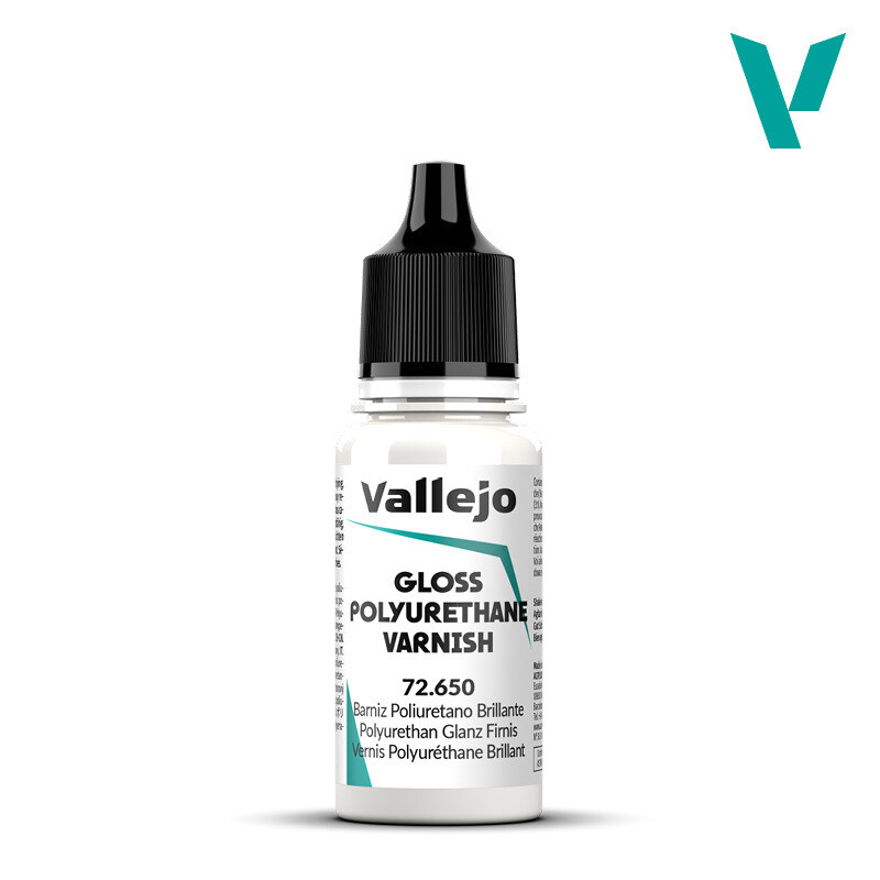 Vallejo, Auxiliary Products, Gloss Polyurethane  Varnish, 18 ml