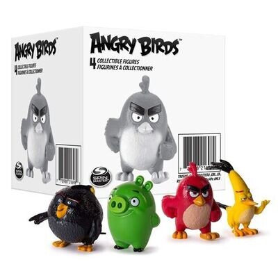 4 Verzamelfiguurtjes - Angry Birds - Spinmaster
