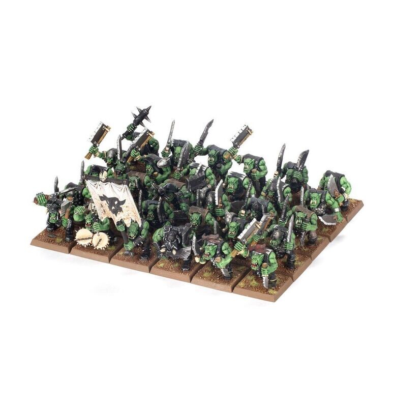 Warhammer The Old World,Orc &amp; Goblin Tribes: Orc Boyz Mob