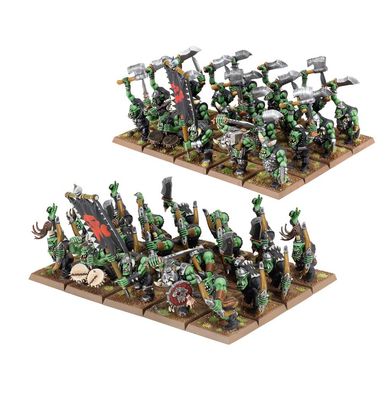 Warhammer The Old World, Orc &amp; Goblin Tribes: Orc Boyz &amp; Orc Arrer Boyz Mobs