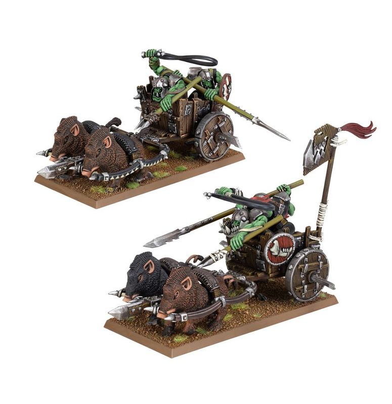 Warhammer The Old World, Orc &amp; Goblin Tribes: Orc Boar Chariots