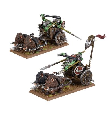 Warhammer The Old World, Orc &amp; Goblin Tribes: Orc Boar Chariots